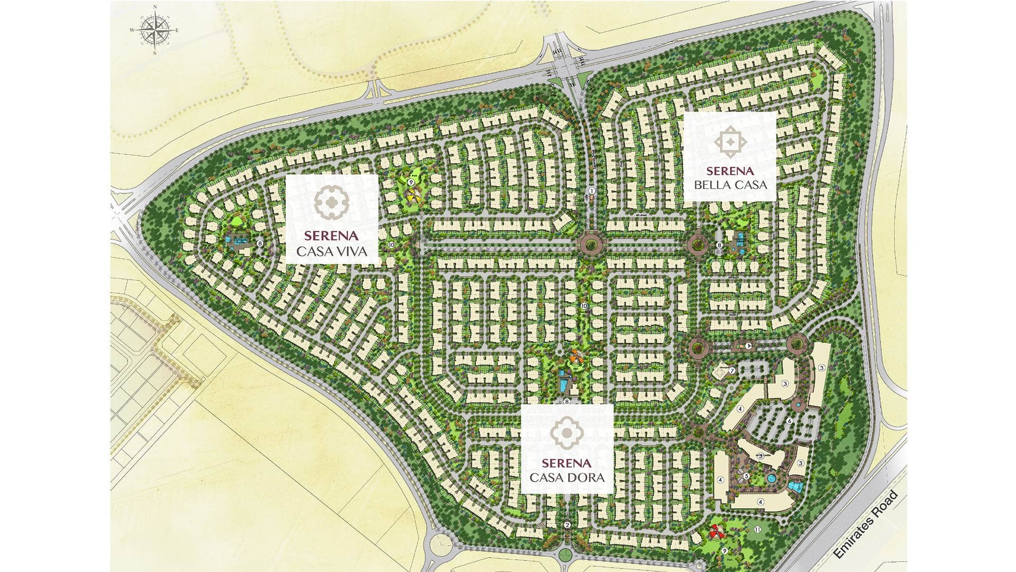 Masterplan of Villanova Community by Dubai Properties